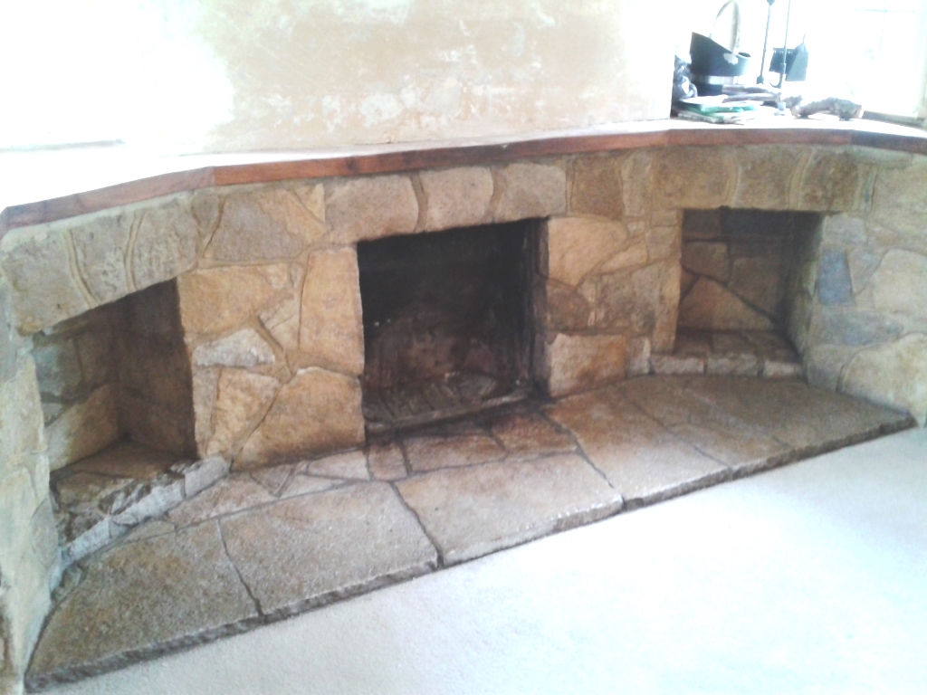 Canford Cliffs Stone Fireplace After Cleaning