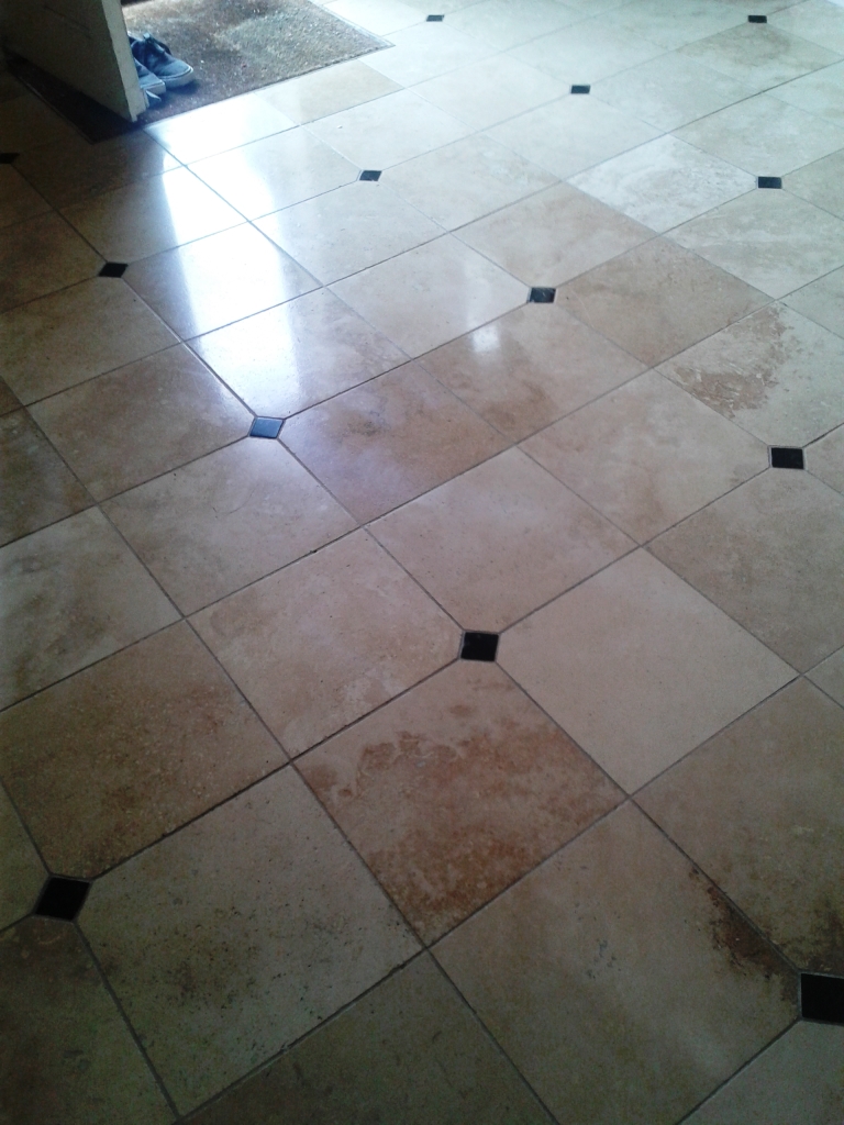 Travertine Tiled Floor Sandbanks After Cleaning
