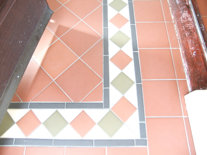 Reproduction Victorian Tiled Floor After Cleaning