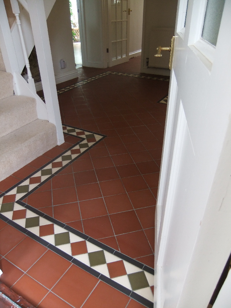 Reproduction Victorian Tiled Floor After Cleaning