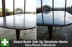 Stained Marble Table Top