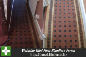 Victorian Tiled Floor Hidden Under Carpet restored