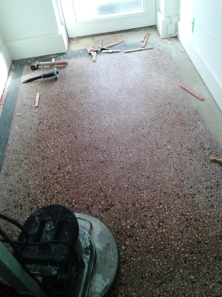 Restoring A Terrazzo Hallway Floor From 1924 Stone Cleaning And Polishing Tips For Terrazzo Floors