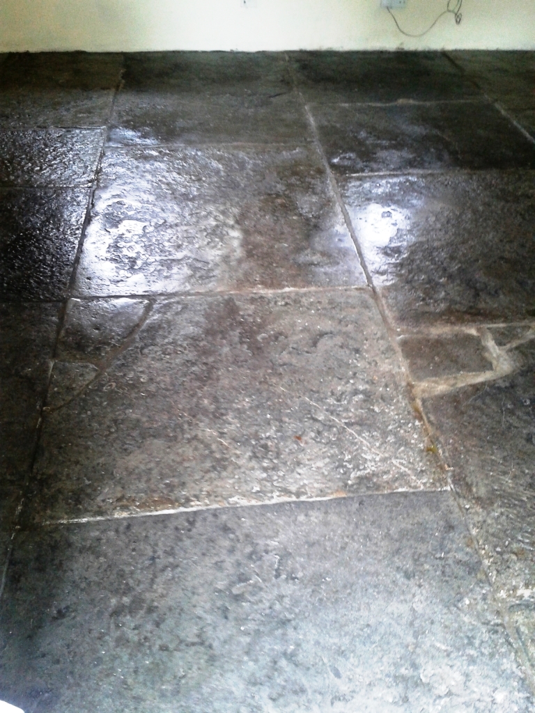 Portland Limestone Tiled Floor After Cleaning Weymouth