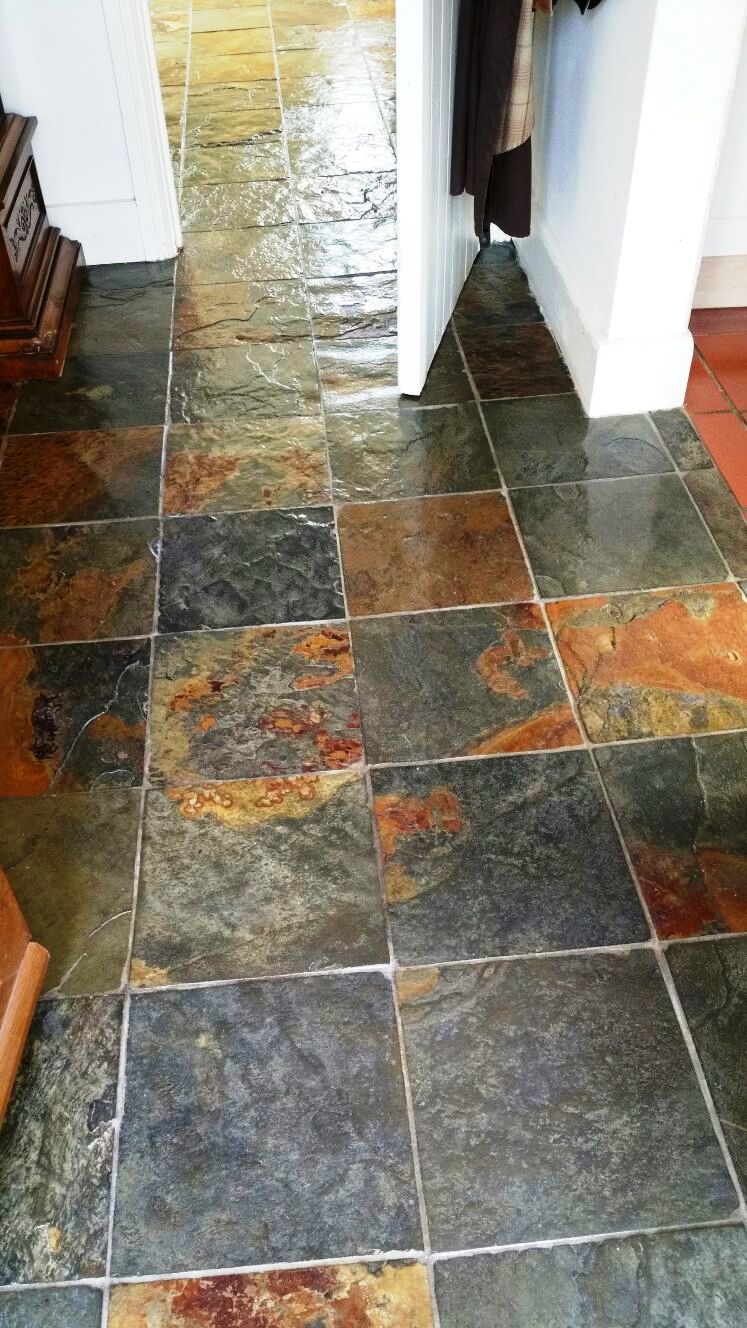 Restoring The Appearance Of Chinese Slate Floor In Dorset Stone