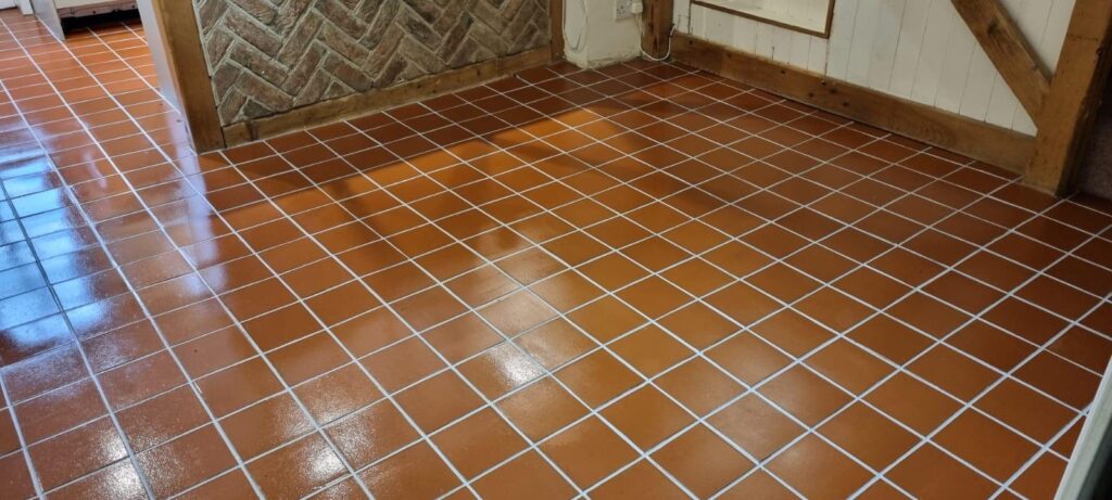 Quarry Tiled Kitchen Floor After Cleaning Ferndown