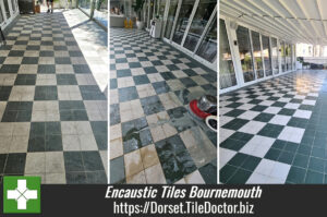 Etched Encaustic Tile Renovation Bournemouth Hotel